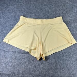 Athleta Wind Down Sleep Short Waffle Knit Large Butter Yellow Lounge Comfy Soft